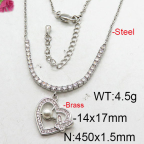 Fashion Brass Necklace  F6N402738bhia-J22