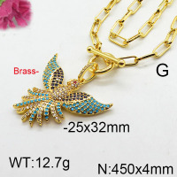 Fashion Brass Necklace  F6N402757aija-J40