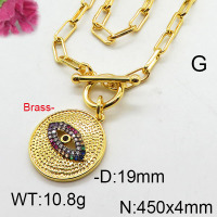 Fashion Brass Necklace  F6N402769ahpv-J40