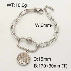 SS Bracelet  3B2001547bhbl-908