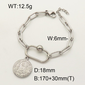 SS Bracelet  3B2001548bhbl-908