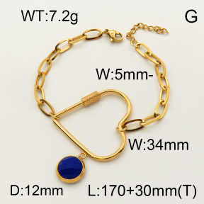 SS Bracelet  3B4001775bhil-908