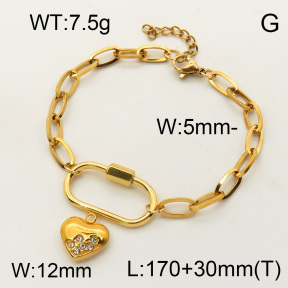 SS Bracelet  3B4001780bhia-908