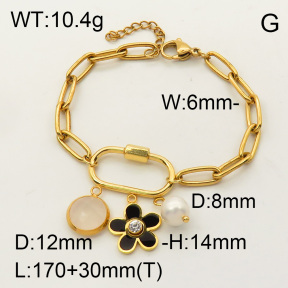 SS Bracelet  3B4001801ahlv-908