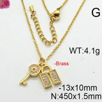 Fashion Brass Necklace  F6N402821bhva-J40