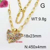 Fashion Brass Necklace  F6N402825vbpb-L024
