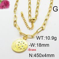 Fashion Brass Necklace  F6N402826bbml-L024