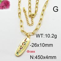 Fashion Brass Necklace  F6N402833bbml-L024