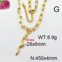 Fashion Brass Necklace  F6N402844ablb-L024