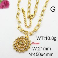 Fashion Brass Necklace  F6N402869bbml-L024