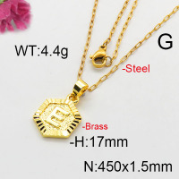 Fashion Brass Necklace  F6N200066aaji-J120