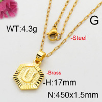 Fashion Brass Necklace  F6N200081aaji-J120
