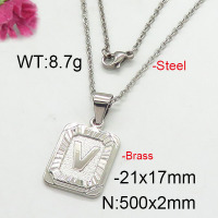 Fashion Brass Necklace  F6N200151aajo-J120
