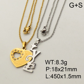 SS Necklace  3N4001039vbmb-382
