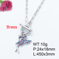 Fashion Brass Necklace  F3N402781vhha-J22