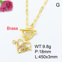 Fashion Brass Necklace  F3N402794vhha-J22