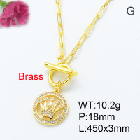 Fashion Brass Necklace  F3N402816vhha-J22