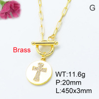 Fashion Brass Necklace  F3N402860vhha-J22