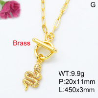 Fashion Brass Necklace  F3N402904vhha-J22