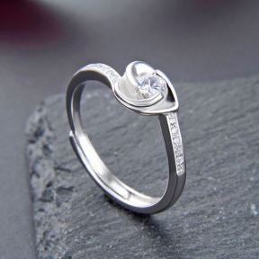 925 Silver Ring Size:W：2.1mm, Stone：3.5mm Weigth: 2.7g JR0004aimm-M112 YJBJ002760