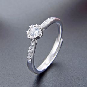 925 Silver Ring Size:W：2.4mm,Stone：3mm Weigth: 2g JR0006biib-M112 YJBJ002762