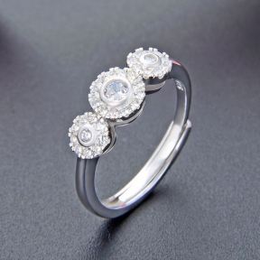 925 Silver Ring Size:  W:1.7mm,Stone3.0mm Weight: 2.6g  JR0015vina-M112  YJBJ002881