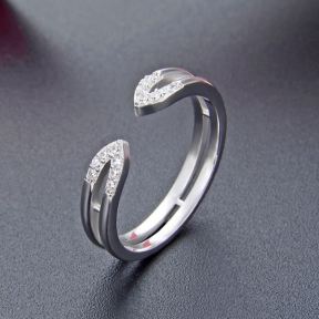 925 Silver Ring Size:W:3.7mm,Stone1.0mm Weigth: 2g JR0016bihl-M112 YJBJ002882