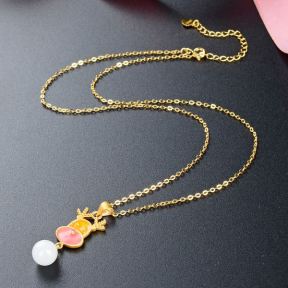 925 Silver Necklaces Size:  P:12.4*36 N:400+50MM Weight: 3.4g  JR0040akjh-M112  YJCX004444