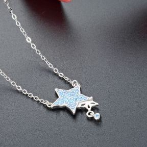 925 Silver Necklaces Size:  P:21.7*15 N:400+50MM Weight: 2.8g  JR0043ajlv-M112  YJCX005148