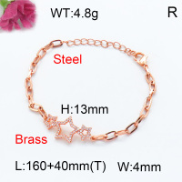 Fashion Brass Bracelet  F3B403603vbpb-J45