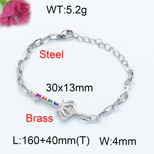 Fashion Brass Bracelet  F3B403616abol-J45