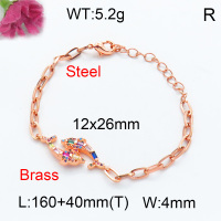Fashion Brass Bracelet  F3B403639vbpb-J45