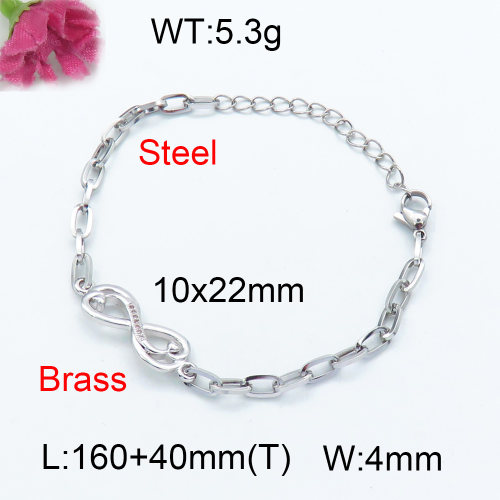 Fashion Brass Bracelet  F3B403649abol-J45