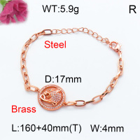 Fashion Brass Bracelet  F3B403654vbpb-J45