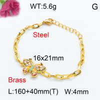 Fashion Brass Bracelet  F3B403698vbpb-J45