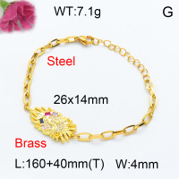 Fashion Brass Bracelet  F3B403704vbpb-J45