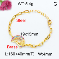 Fashion Brass Bracelet  F3B403728vbpb-J45