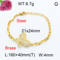 Fashion Brass Bracelet  F3B403731vbpb-J45