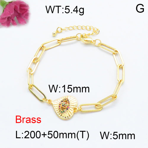 Fashion Brass Bracelet  F3B403750bbml-L024