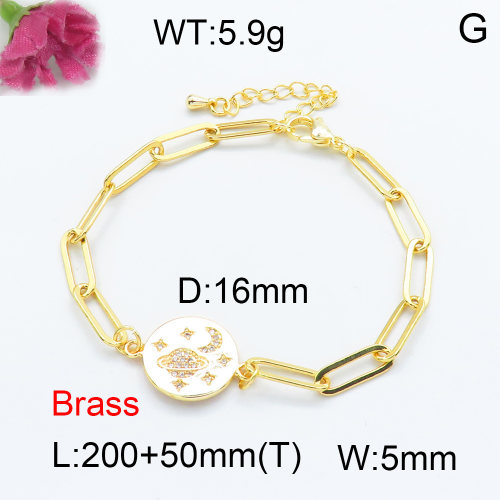 Fashion Brass Bracelet  F3B403758bbml-L024