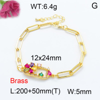 Fashion Brass Bracelet  F3B403764bbov-L024