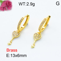 Fashion Brass Earrings  F3E401881vbnl-L024