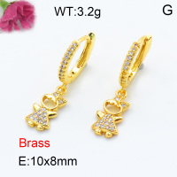 Fashion Brass Earrings  F3E401893vbnl-L024
