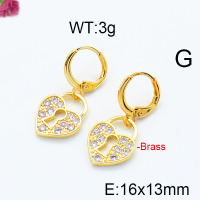 Fashion Brass Earrings  F6E402856vhha-J40