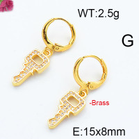Fashion Brass Earrings  F6E402861vhha-J40