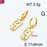 Fashion Brass Earrings  F6E402866vhha-J40
