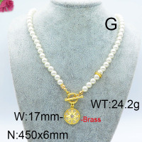 Fashion Brass Necklace  F6N402935vihb-J40