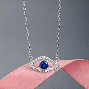 925 Silver Necklace Weight: 2.6g Size: P:17.4X8.9mm N:405+50mm JR0088ajkj-M112 YJCX004860