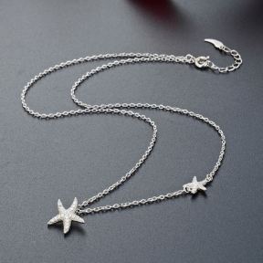 925 Silver Necklace Weight: 3.1g Size: P:12.8X12.6mm N:410+50mm JR0092ajom-M112 YJCX004878