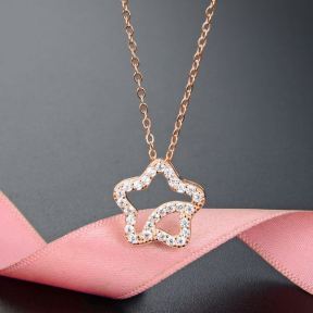 925 Silver Necklace Weight: 3.3g Size: P:15.7X15.1mm N:410+50mm JR0096ajmp-M112 YJCX004903
